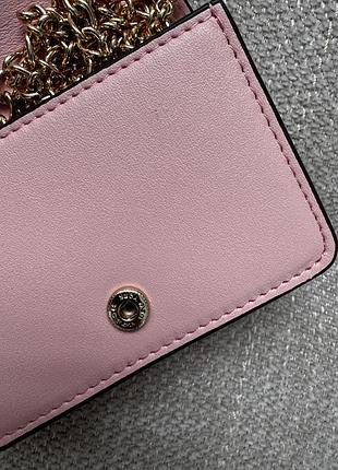 Мини сумочка-кошелек coach цветочный принт молочный цвет 6