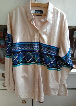 Vintage aztec shirt рубашка сша музичний мерч