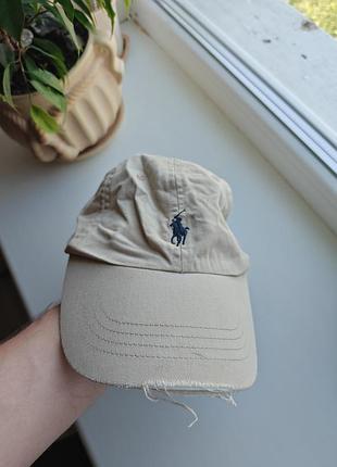 Кепка polo ralph lauren бежева бейсболка