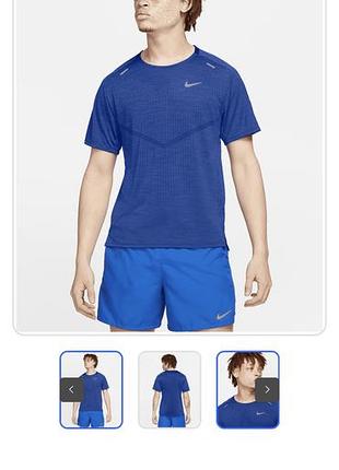 Чоловіча бігова футболка nike dri-fit adv techknit ultra . оригінал. розмір м.