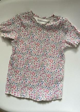Нова футболка в рубчик h&m adorables розмір 80 дівчинці