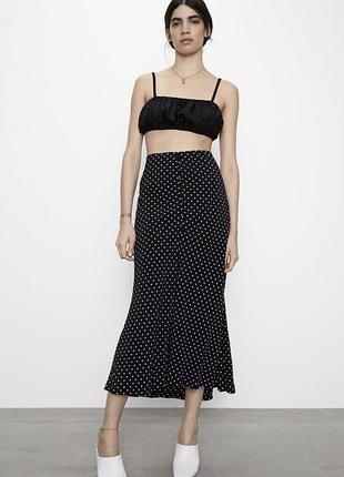 Юбка спідниця zara міді довжини