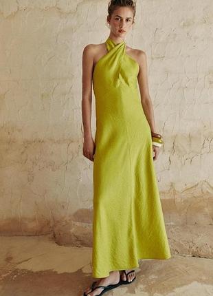 Оригінальна лляна сукня з нової колекції zara new original.