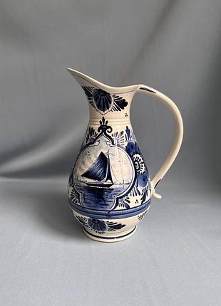 Глечик керамічний delft blauw handgemalt