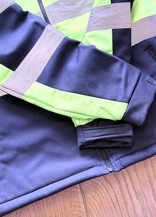 Тепла робоча куртка softshell зі світловідбивними елементами, розмір l 4