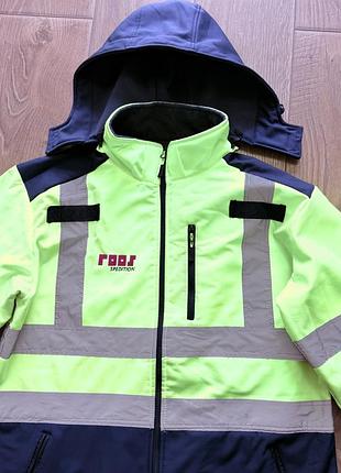 Тепла робоча куртка softshell зі світловідбивними елементами, розмір l 3