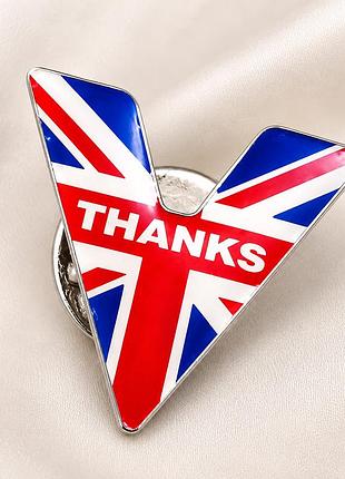 Новий значок union jack thanks 🇬🇧 у запайці