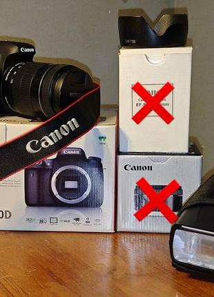 Canon eos 760d з об'єктивами та спалахом - повний комплект