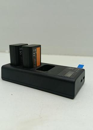 Потрійний usb-зарядний пристрій k&f concept для акумуляторів np-fw50 з 2 акумуляторами(товар вживаний)