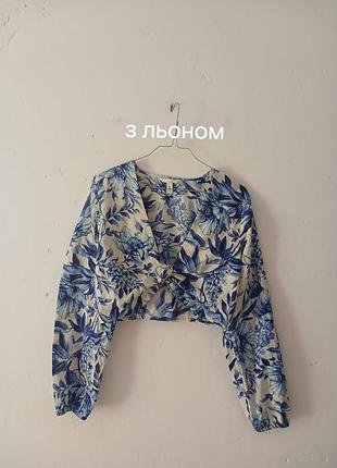 Милая блуза с льном