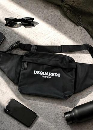 Dsquared2  плечевая поясная сумка бананка /0000h/