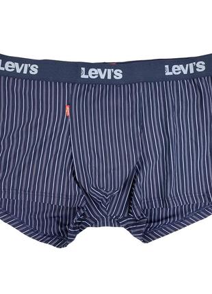 Чоловічі труси levis преміум якості, колір темно-синій в смужку, різні розміри в наявності