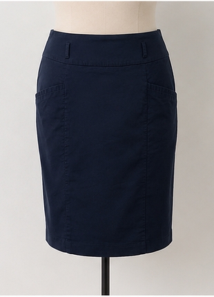 Юбка-карандаш h&amp;m темно-синяя, классическая, р. 40 (l)