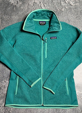 Patagonia флисовая куртка женская бирюзовая l