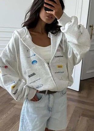 Худи oversize на молнии 2