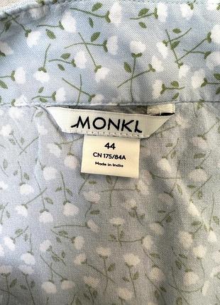 Спідниця monkl міді з розрізом у квітковий принт 3