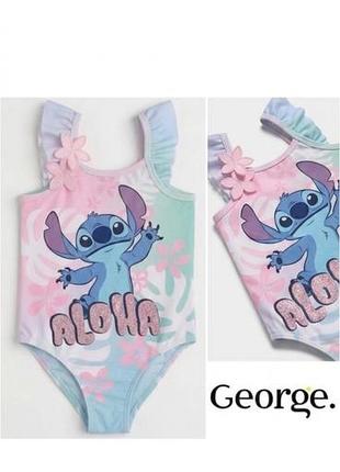 Суцільний купальник 🩱стіч disney stitch george 3-4 роки, 98-104 см
