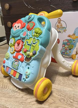 Каталка ходунки для дітей 2 в 1. ігровий центр столик sobebear