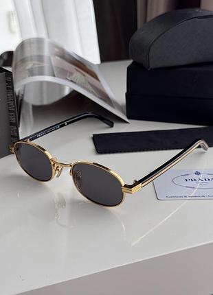 Очки prada black/gold pr b53s zvn-02c 52/21/145