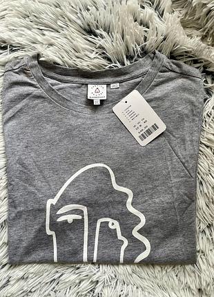 Жіноча футболка від anthropology,в сірому кольорі,розмір s/m,нова.