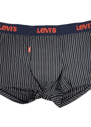 Мужские трусы levis премиум качества, цвет черный в полоску, разные размеры в наличии