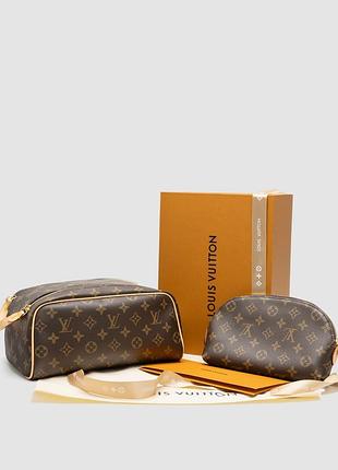 Косметичка dopp louis kit toilet pouch vuitton in monogram canvas