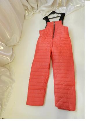 ⛔ стёганые зимние штаны комбинезон на лямках  с карманами1 фото