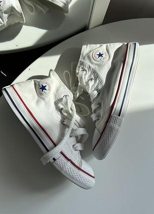 Кеди converse all star білі дитячі на дівчинку хлопчика 26 розмір