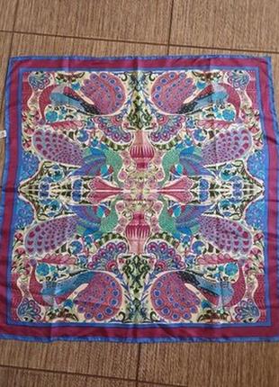 Винтажный шелковый платок 1980-х годов beckford silk, англия, 100% шёлк6 фото