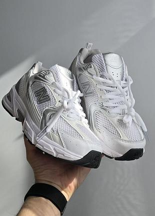 Женские кроссовки new balance 530 • white / silver