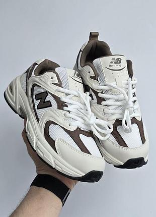 Женские кроссовки new balance 530 • cream / brown