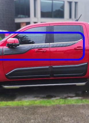 Верхние молдинги дверей (6 шт, abs) для volkswagen amarok 2022- гг