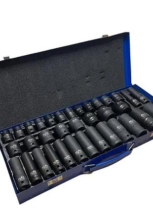 Качественный набор ударных головок 1/2" al-fa alis35e на 35 штук (8-32 мм)