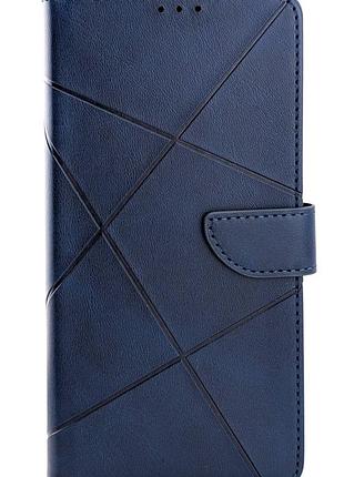 Чехол книжка business leather claps для samsung galaxy a36 / a366 на магните с подставкой синий