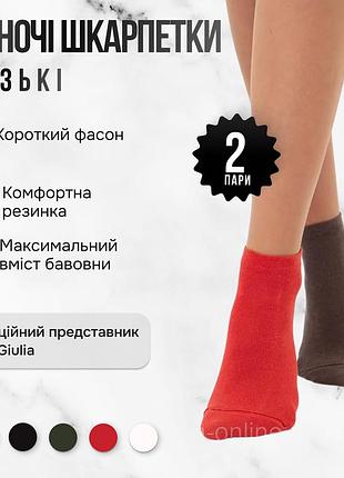 Носки женские низкие 2 пары giulia ws2 classic 36/40 multicolor-haze ceramite хлопковые джулия