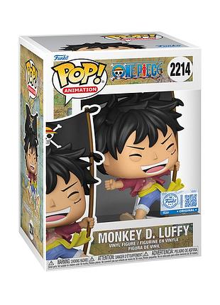 Игровая фигурка funko pop! серии большой куш - луффи с флагом