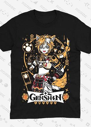 Футболка игра геншин импакт genshin impact (th021) xl