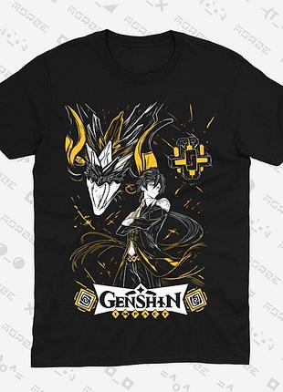 Футболка игра геншин импакт genshin impact (th027) xl
