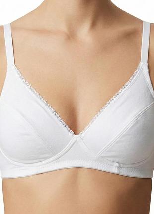 Бюстгальтер без косточек хлопок marks&spencer 70c белый 70c