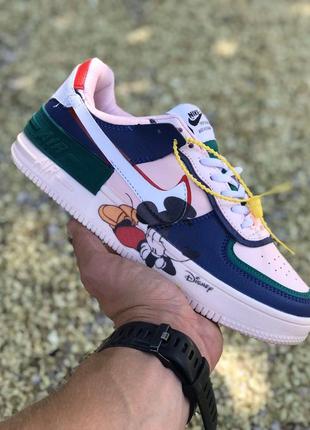 🐁nike air force shadow mickey maus🐁кросівки жіночі найк міккі маус, жіночі кросівки найк