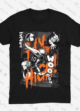 Футболка аниме волейбол haikyuu (th171) l