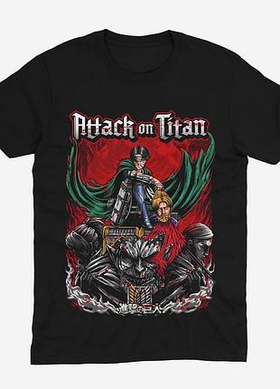 Футболка аниме атака титанов attack on titan (th313) m