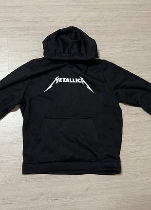 Черное худи metallica оригинал rock party размер l мерч кофта металлика