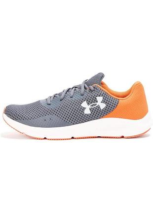 Under armour victory, чоловічі кросівки для бігу, сірий/оранжевий, сітка/текстиль, розмір 44 (устілка 28 см)