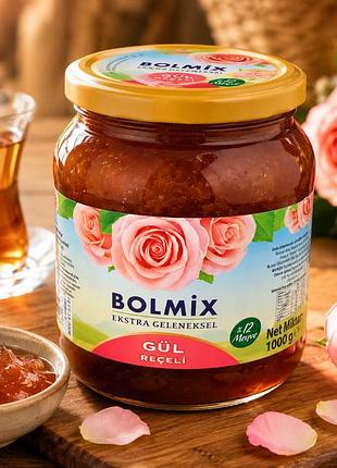 Варенье из лепестков розы bolmix gül reçeli 1000 г, турецкое розовое варенья премиум качества seo описание: