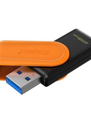 Usb флеш-накопичувач 3.2 kingston dt exodia s 256gb чорний/помаранчевий