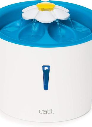 Фонтанчик для котов catit flower led 3 л белый