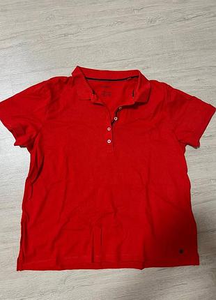 Яркая красная футболка поло esmara размер l xl женская тенниска эсмара