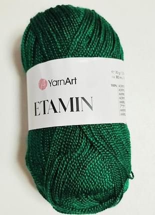 Пряжа yarnart «etamin», колір темно зелений