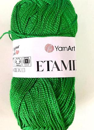 Пряжа акриловая yarnart etamin, цвет зеленый
